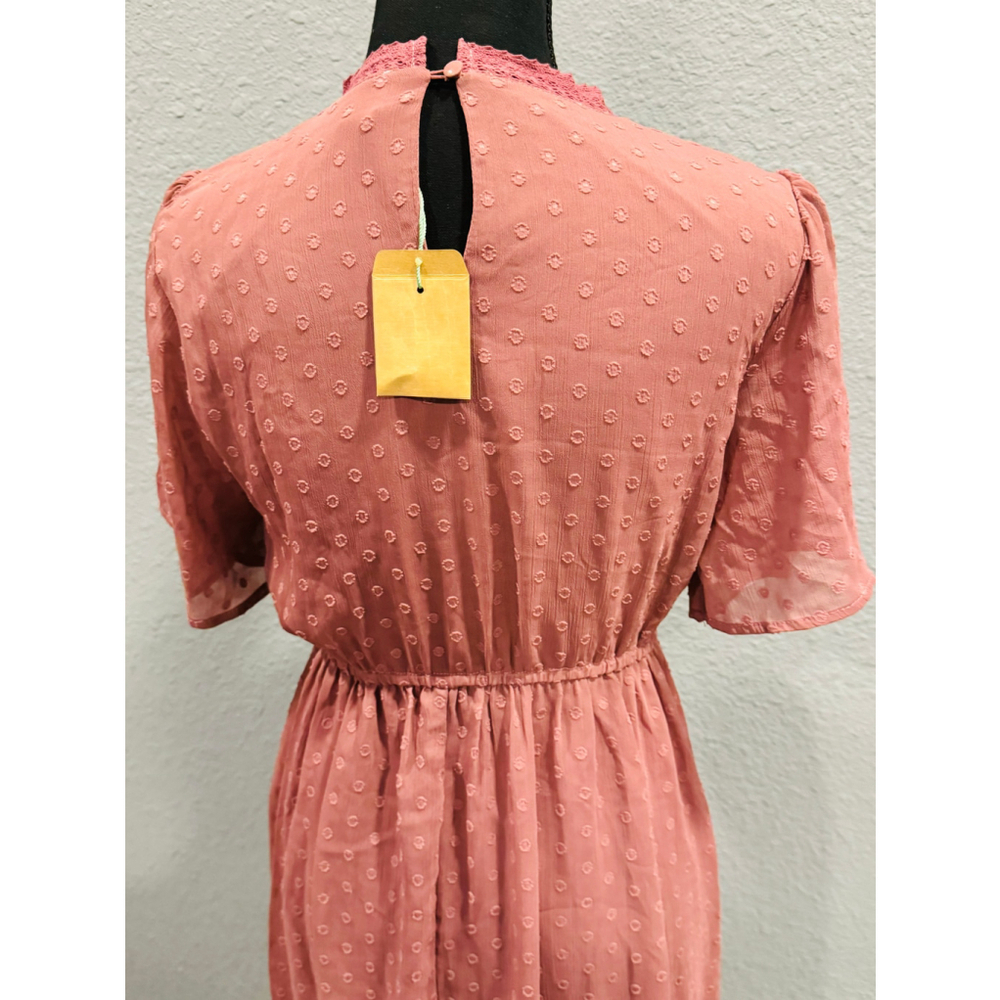 Umgee Women's Tiered Babydoll Dress Pink - Picture 6 of 7